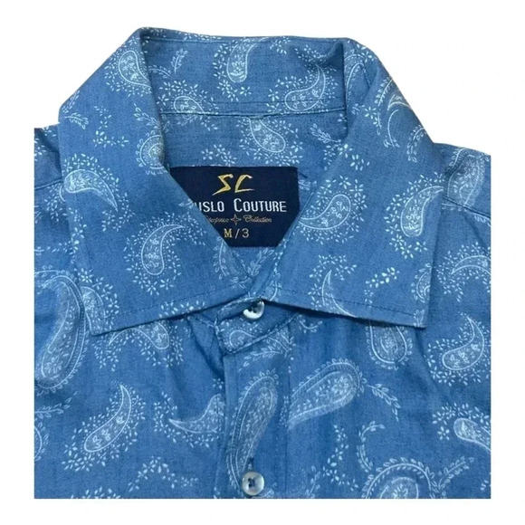 Suslo Couture Flower Casual Button  Down Shirt - Picture 3 of 7